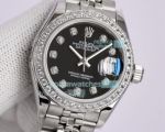 High Replica Rolex Datejust  Watch Black Face Stainless Steel strap Diamonds Bezel  41mm